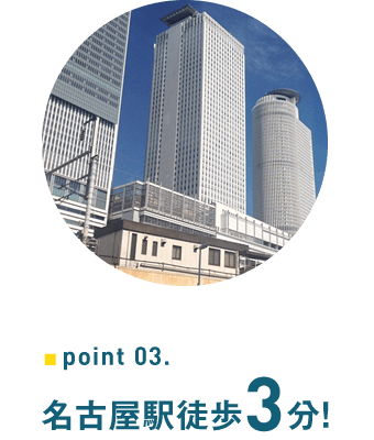 Point03.名古屋駅徒歩3分